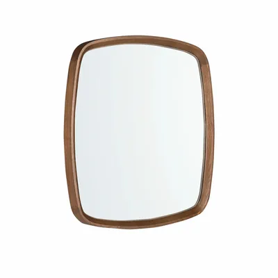 Miroirs - Miroir mural carré en noyer - ANGEL CERDÁ