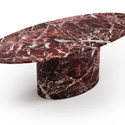 Dining Tables - Valleyra - Dining Tables - Rosso Levano Marble - STONE VALLEY