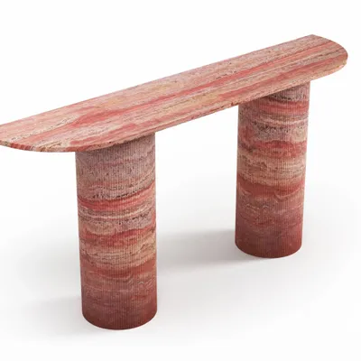Console table - Ombrure - Console Table - Red Travertine - STONE VALLEY
