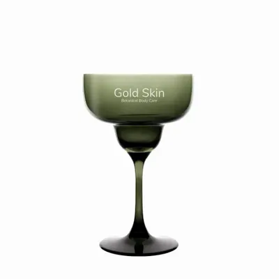 Verres - Vispera Verre à Martini coloré Verde avec gravure logo - 1 pièce 340 ml - PEKALLA CRISTAL GLASS