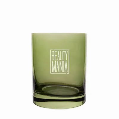 Glass - Kalatina Olive crystal water/drink glasses with logo - 6 pieces 320 ml - PEKALLA CRISTAL GLASS