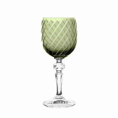 Verres - Gratia verres à vin en cristal Olive - 6 pièces 170 ml - PEKALLA CRISTAL GLASS