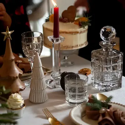 Cristallerie - Vaso Carafe + verres à whisky en cristal Mokka - 2 pièces 240 ml - PEKALLA CRISTAL GLASS