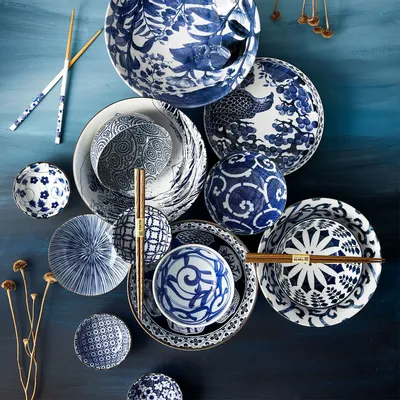 Everyday plates - Blue & White Porcelain - TOKYO DESIGN STUDIO