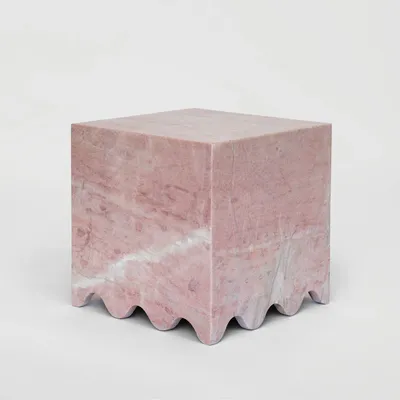 Tables basses - PINK MARBLE SIDE TABLE 'FLOW' - KIWANO CONCEPT