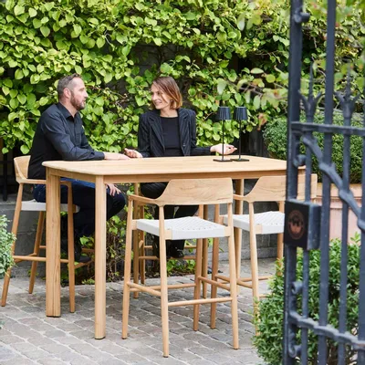 Tables de jardin - Tofino teak Bar table - JATI KEBON