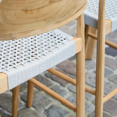 Chaises de jardin - Tofino teak Bar chair - JATI KEBON