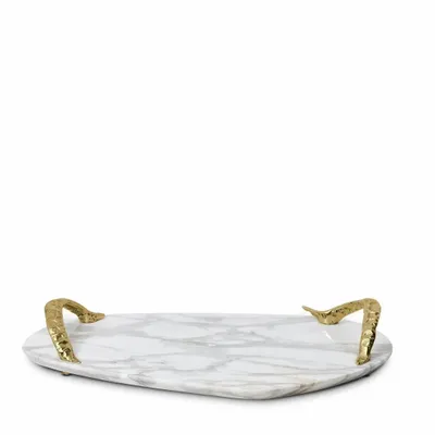 Platter and bowls - Rozu Marble Calacatta Luxury Tray - MAEVE