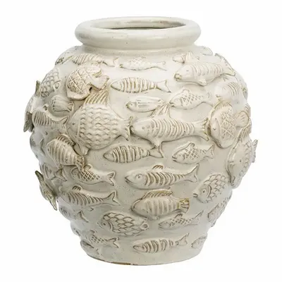 Vases - Stoneware vase with fishes - MADAM STOLTZ