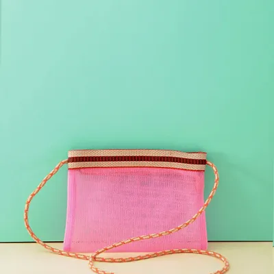 Clutches - Bright Pink Recycled Nylon Shoulder Bag - BAOBAB