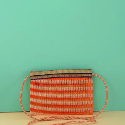 Clutches - Carrot Recycled Nylon Mesh Crossbody Bag - BAOBAB