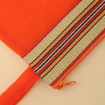 Clutches - Recycled Plastic Mesh Pouch CARROT - BAOBAB