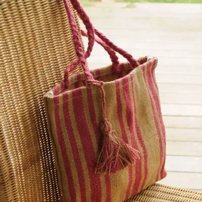 Bags and totes - LYDIA pink jute bag - BAOBAB