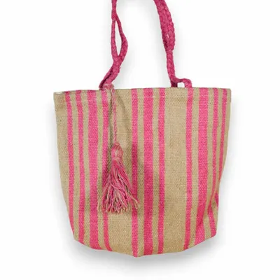 Sacs et cabas - Sac jute LYDIA rose - BAOBAB