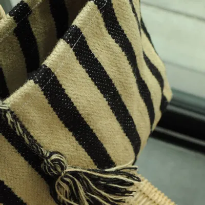 Sacs et cabas - Sac jute LYDIA noir - BAOBAB