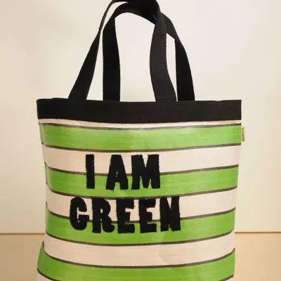 Bags and totes - Large nylon bag I AM GREEN Green - BAOBAB