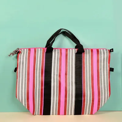 Bags and totes - Fuchsia Recycled Nylon Travel Bag - BAOBAB