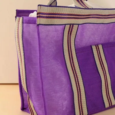 Bags and totes - Purple recycled nylon beach bag - BAOBAB