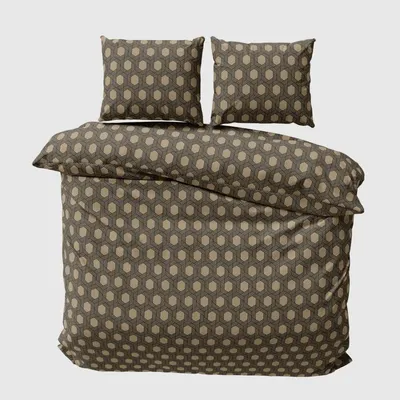 Linge de lit - Parure de lit double, 100 % satin de coton, Carero - DILIOS