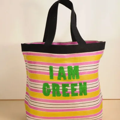 Sacs et cabas - Grand Sac I AM GREEN Rose et Jaune - BAOBAB