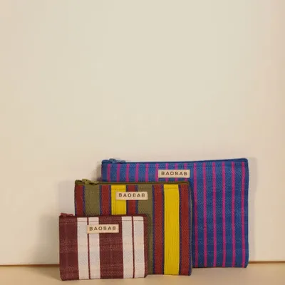 Clutches - Trio of WAOU F nylon pouches - BAOBAB