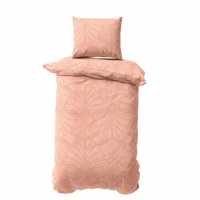 Bed linens - Single bed linen set, 100% Cotton Sateen, Pink Sand - DILIOS
