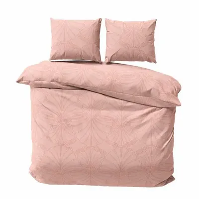 Bed linens - Double bed linen set, 100% Cotton Sateen, Pink Sand - DILIOS
