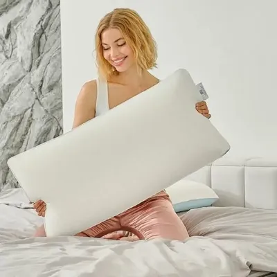 Literie pour hôtels - Coussin viscoélastique Arctic à effet rafraîchissant 40x80 blanc - KAMASANA