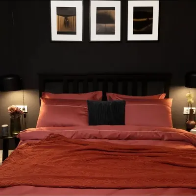 Bed linens - Double bed linen set, 100% Cotton Sateen, Ginger - DILIOS