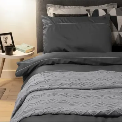 Bed linens - Single bed linen set, 100% Cotton Sateen, Smoky - DILIOS