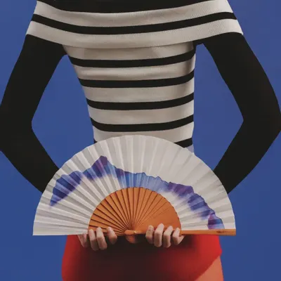 Apparel - Hand Fan COLD CREST - 23cm - Pink and Red - A FAN OF