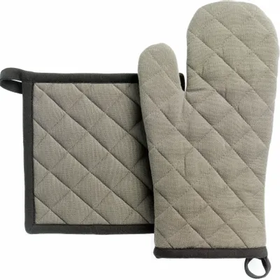Potholders - Recycled kitchen glove and potholder set Grace Ombre 15 X 32 - MAISON VIVARAISE - SDE VIVARAISE WINKLER