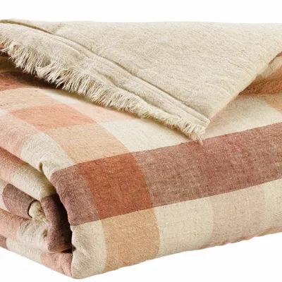 Bed linens - Kate Printed Comforter Terracotta 85 X 200 - MAISON VIVARAISE - SDE VIVARAISE WINKLER