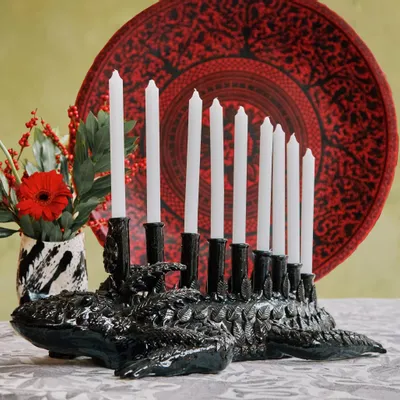 Décorations pour tables de Noël - Bougeoir mexicain Ajolote - HUAKAL