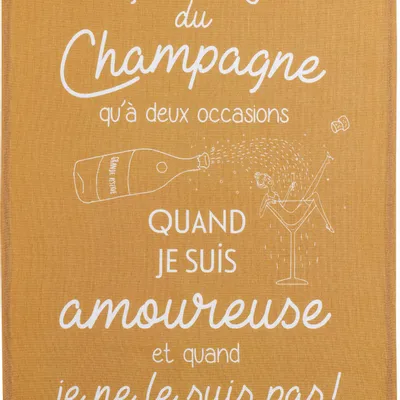 Dish towels - Amoureuse Tea Towel Ocre 50 X 70 - MAISON VIVARAISE - SDE VIVARAISE WINKLER