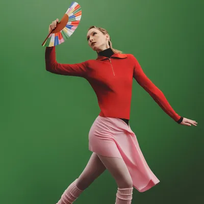 Prêt-à-porter - Éventail à main PLAYGROUND, 23 cm, noir et blanc - A FAN OF