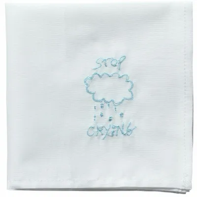 Pochettes - Mouchoir Hankie Crying Blanc 25 x 25 - LA CERISE SUR LE GATEAU