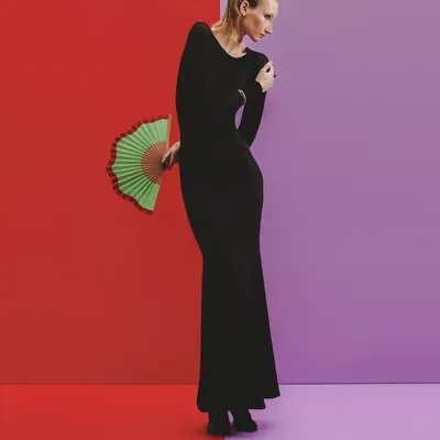 Apparel - Hand Fan FLUID SHAPES MAXI  - 27 cm - Green and Red - A FAN OF