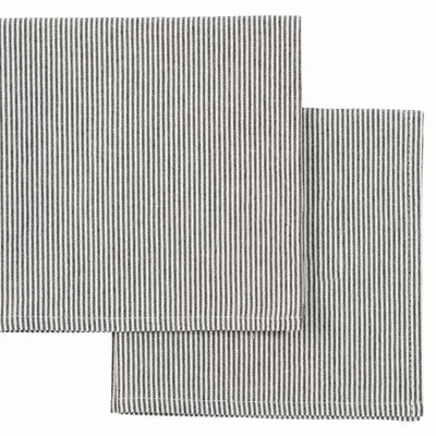 Napkins - Set of 2 table napkins Finette Finette Caviar 40 X 40 - LA CERISE SUR LE GATEAU