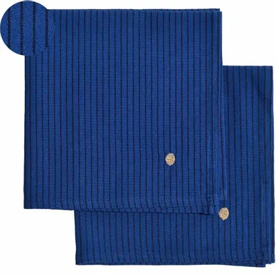 Napkins - Set of 2 Léonie napkins Indigo 40 X 40 - LA CERISE SUR LE GATEAU