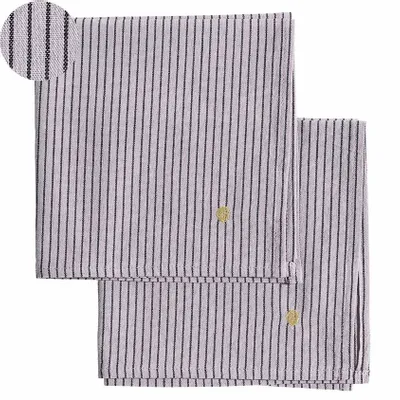 Napkins - Set of 2 Léonie napkins Poivre rose 40 X 40 - LA CERISE SUR LE GATEAU