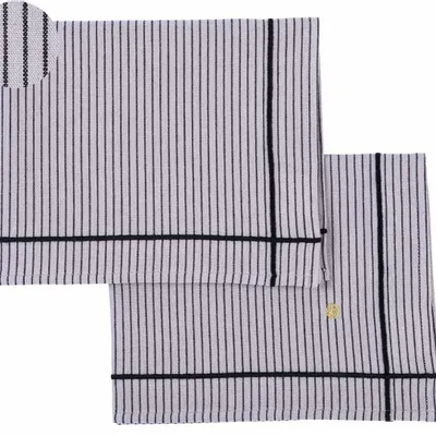 Table cloths - Set of 2 Léonie placemats Poivre rose 40 X 50 - LA CERISE SUR LE GATEAU