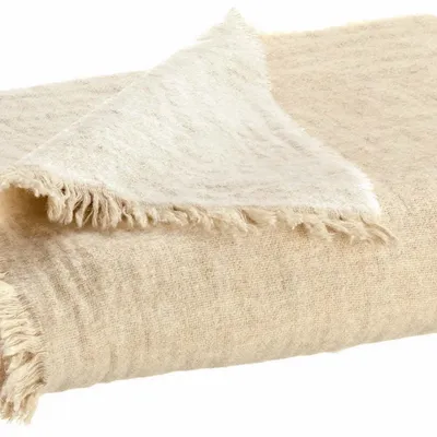 Plaids - Plaid recyclé Bruna Ivoire 130 x 180 - MAISON VIVARAISE - SDE VIVARAISE WINKLER