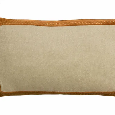 Coussins - Coussin Elise Chambray Rouille 30 x 50 - MAISON VIVARAISE - SDE VIVARAISE WINKLER