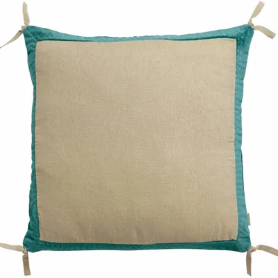 Coussins - Coussin Elise Chambray Vert de gris 45 x 45 - MAISON VIVARAISE - SDE VIVARAISE WINKLER