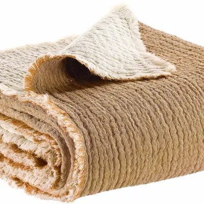 Throw blankets - Emilio Throw Blanket Cuivre 130 X 200 - MAISON VIVARAISE - SDE VIVARAISE WINKLER