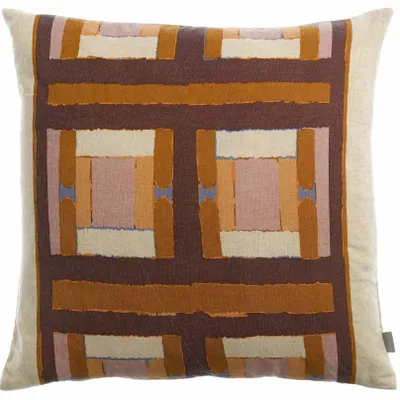 Coussins - Coussin imprimé Taho Cuivre 45 x 45 - MAISON VIVARAISE - SDE VIVARAISE WINKLER