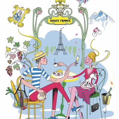 Torchons - Torchon Douce France Blanc 48 x 72 - MAISON VIVARAISE - SDE VIVARAISE WINKLER