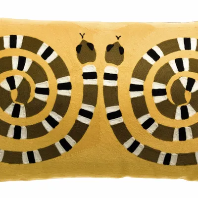 Cushions - Embroidered Cushion Yoka Mangue 40 X 65 - MAISON VIVARAISE - SDE VIVARAISE WINKLER