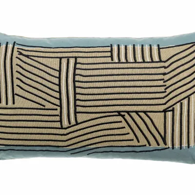 Coussins - Coussin brodé Kori Ciel 30 x 50 - MAISON VIVARAISE - SDE VIVARAISE WINKLER